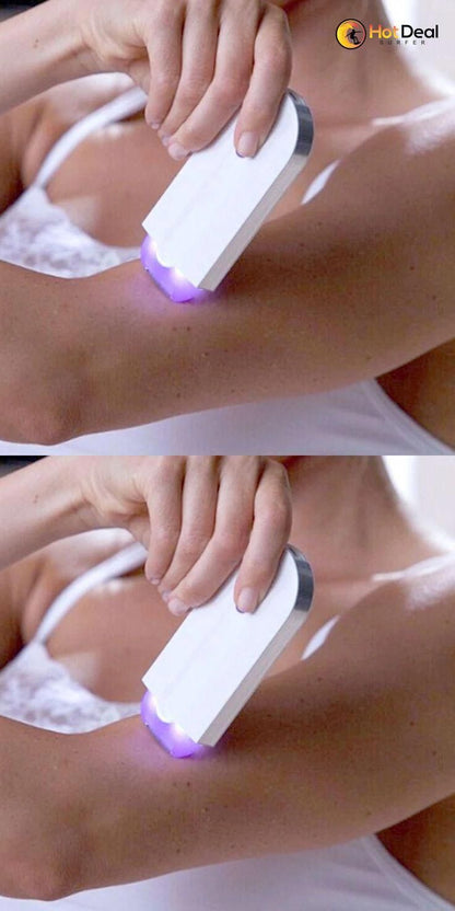 ÉPILATEUR ÉLECTRIQUE À LUMIÈRE BLEUE – LA BEAUTÉ SANS DOULEUR, LA DOUCEUR SANS RISQUE